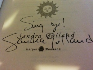 signed book by Sandra Gulland